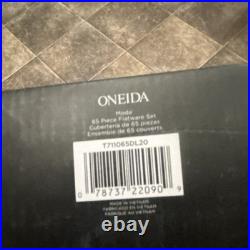 ONEIDA Moda 65pc Stainless Steel Flatware Set with Serving Pieces for 12 18/10
