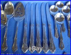 ONEIDA-ONEIDACRAFT DELUXE CHATEAU 87 Pc STAINLESS STEEL FLATWARE SERVICE 8+ SETS