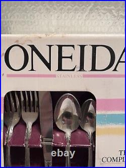 ONEIDA Old South 45 Piece Flatware Set 1987 JC Penny NIB Vtg Complete Stainless