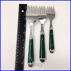 ONEIDA Palette HUNTER GREEN Stainless Flatware 25 Piece Service for 4 + Serving