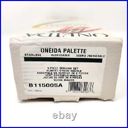 ONEIDA Palette HUNTER GREEN Stainless Flatware 25 Piece Service for 4 + Serving