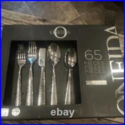 ONEIDA Sambre 65pc Stainless Steel Flatware Set for 12 Dishwasher Safe 18/10