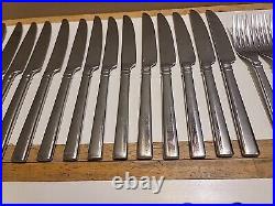 ONEIDA Shaker Stainless flatware 74 Pcs Lot Fork Spoon Knife