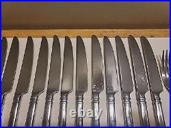 ONEIDA Shaker Stainless flatware 74 Pcs Lot Fork Spoon Knife