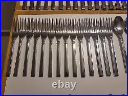 ONEIDA Shaker Stainless flatware 74 Pcs Lot Fork Spoon Knife