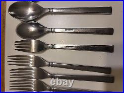 ONEIDA Shaker Stainless flatware 74 Pcs Lot Fork Spoon Knife