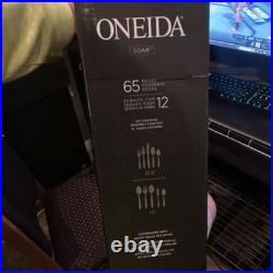 ONEIDA Soar 65pc Stainless Steel Flatware Set with Serving Pieces for 12
