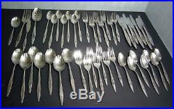 ONEIDA Stainless Flatware Silverware LASTING ROSE 46 Pc 7 Each + 4 serving ICED