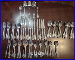 ONEIDA Stainless Steel USA Glossy Arbor American Harmony 111 Pieces Flatware Lot
