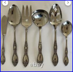ONEIDA Vintage Stainless SILVER Huntington DELUX Kings and Queens One Set 62 Pcs