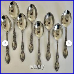 ONEIDA Vintage Stainless SILVER Huntington DELUX Kings and Queens One Set 62 Pcs