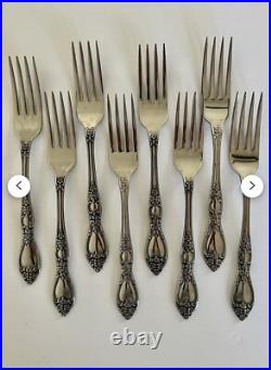 ONEIDA Vintage Stainless SILVER Huntington DELUX Kings and Queens One Set 62 Pcs