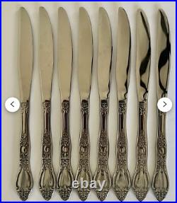 ONEIDA Vintage Stainless SILVER Huntington DELUX Kings and Queens One Set 62 Pcs