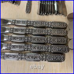 Oneida 115 Pieces RAPHAEL Black Accent Cube Heirloom Stainless Flatware GORGEOUS