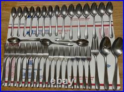 Oneida 18/10 China AA-15 Stainless Unknown Pattern Flatware Set of 56 Pieces
