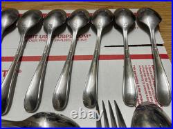 Oneida 18/10 China AA-15 Stainless Unknown Pattern Flatware Set of 56 Pieces