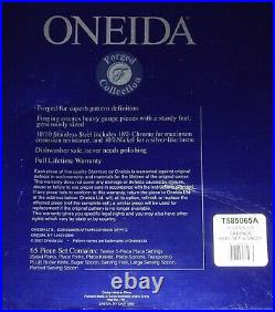 Oneida 18/10 Stainless Flatware 65 PC Set Brand New DAMAGED BOX Cadence