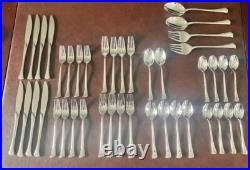 Oneida 18/10 Stainless Flatware Set Sanderson Pattern 42 Pieces