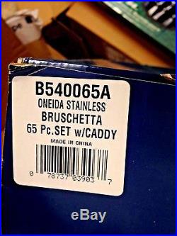 Oneida 18/10 Stainless Steel Flatware Set 65 Piece Service for 12 Bruschetta