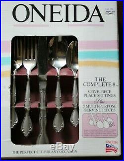 Oneida 18/8 Stainless SATIN CANTATA 45 Pc Service for 8 Unused Community USA