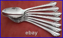 Oneida 18/8 stainless Clatette lot of 7 teaspoons 6 NM polished