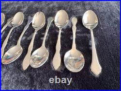 Oneida 1881 Rogers TWILIGHT Stainless Flatware 34 pc Mix Lot Spoons Knives Serve