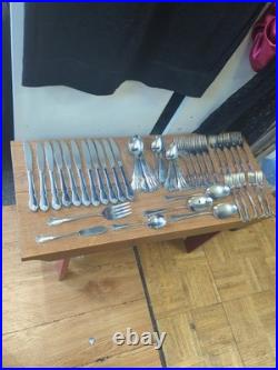 Oneida 1881 Rogers True Arbor Rose Stainless Flatware Set Lot 60 Pieces
