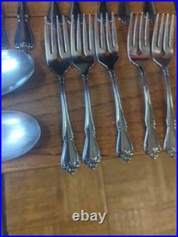 Oneida 1881 Rogers True Arbor Rose Stainless Flatware Set Lot 60 Pieces