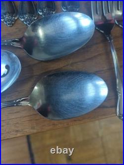 Oneida 1881 Rogers True Arbor Rose Stainless Flatware Set Lot 60 Pieces