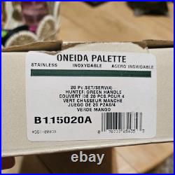 Oneida 1995 Palette 20 Pc Hunter Green Set New In Box