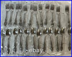 Oneida 24 Pieces Stainless Steel Flatware Set 12 forks 12 spoons NEW open box