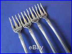 Oneida 4 Satinique Cocktail Seafood Forks USA community Stainless Flatware