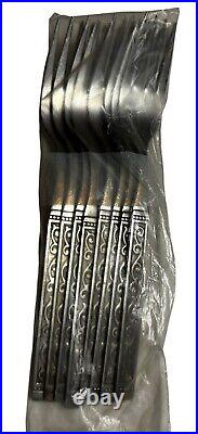 Oneida 62 Piece USA 1881 Rogers Spanish Court Stainless Flatware 1970s VTG New