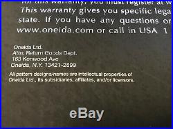 Oneida 65 Piece Service for 12 Flatware Set 18/10 Stainless