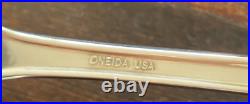 Oneida 72 Pcs. Golden Amaryllis Gold/Silver Stainless USA Flatware 12 Settings