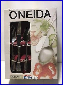 Oneida 82044 Darien Stainless Steel 45 pc 8 Place Settings New Vtg USA Made