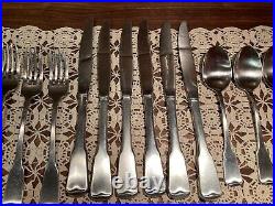 Oneida AMERICAN COLONIAL Stainless Heirloom Cube Satin Lovely Set of 26 Pieces