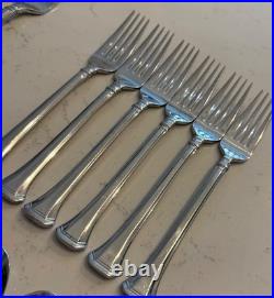 Oneida APOLLONIA Glossy Stainless Flatware 34 PC