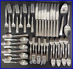 Oneida APTITUDE Matte Stainless Flatware 41 Pieces Forks Knives Spoons Teaspoons