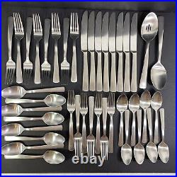 Oneida APTITUDE Matte Stainless Flatware 41 Pieces Forks Knives Spoons Teaspoons