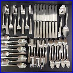 Oneida APTITUDE Matte Stainless Flatware 41 Pieces Forks Knives Spoons Teaspoons