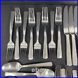 Oneida APTITUDE Matte Stainless Flatware 41 Pieces Forks Knives Spoons Teaspoons