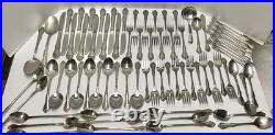 Oneida ARBOR ROSE 1881 Rogers Stainless Flatware 78 pieces (read for pieces)
