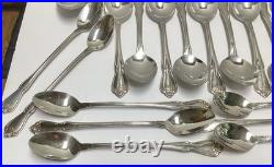 Oneida ARBOR ROSE 1881 Rogers Stainless Flatware 78 pieces (read for pieces)