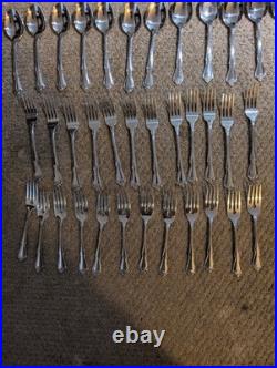 Oneida ARBOR ROSE / TRUE ROSE Stainless Steel Flatware Service 12 89 pc9 Piece