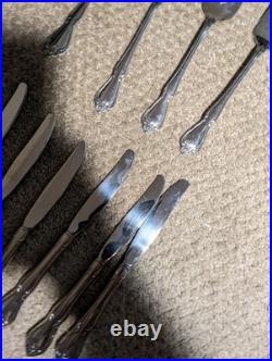 Oneida ARBOR ROSE / TRUE ROSE Stainless Steel Flatware Service 12 89 pc9 Piece