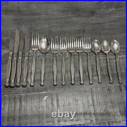 Oneida Act 1 One Cube Lot of 14 Knives Forks Spoons Heirloom Stainless Flatware