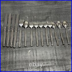 Oneida Act 1 One Cube Lot of 14 Knives Forks Spoons Heirloom Stainless Flatware