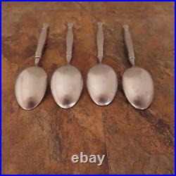 Oneida Act 1 One Cube Set 4 Teaspoons Spoons Heirloom Stainless Flatware Lot J
