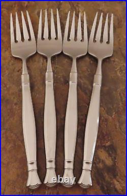 Oneida Act 1 One Cube Set of 4 Salad Forks Heirloom Stainless Flatware Lot D